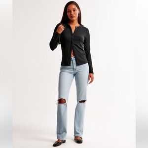 Abercrombie & Fitch 90s Ultra High-rise Straight Leg Curve Love Jeans